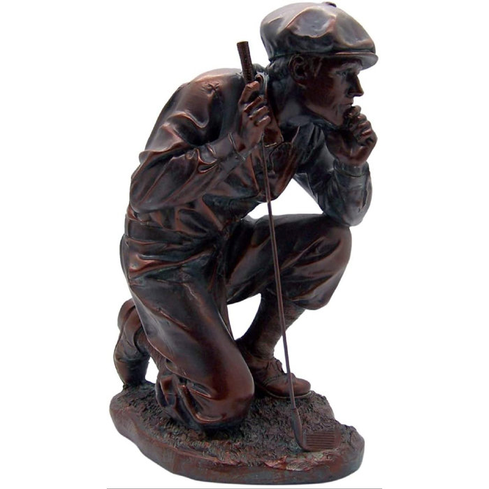 Red Barrel Studio® Resin Kneeling Golfer Garden Statue Wayfair